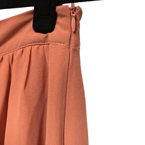 NWT Forever 21 Solid Dark Orange Flowy Maxi Skirt Small - Picture 5 of 7